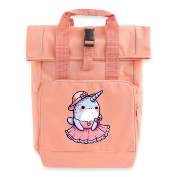 Princesse narval - Sac à dos Roll Top à deux anses - rose liberty - Devant