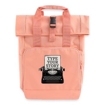MACHINES À ÉCRIRE, TAPEZ VOTRE HISTOIRE - Sac à dos Roll Top à deux anses - rose liberty - Devant