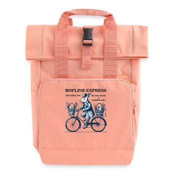 Pâques HOPLINE EXPRESS Esthétique rétro vintage - Sac à dos Roll Top à deux anses - rose liberty - Devant