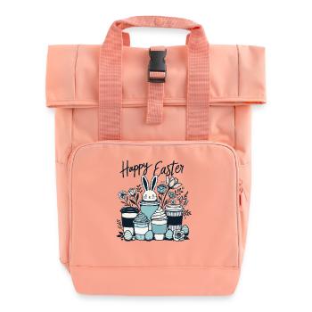 Amateurs de café de Pâques Café de lapin de Pâques - Sac à dos Roll Top à deux anses - rose liberty - Devant
