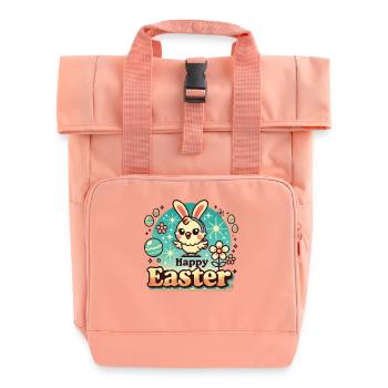 Poussin de Pâques Style Vintage Joyeuses Pâques - Sac à dos Roll Top à deux anses - rose liberty - Devant