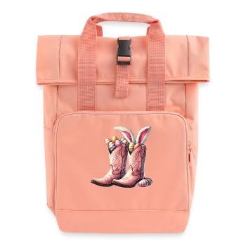 Bottes de cow-boy de Pâques avec des oeufs rétro - Sac à dos Roll Top à deux anses - rose liberty - Devant