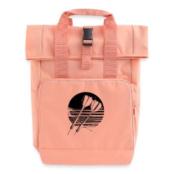 Dartpfeile Zeichnung - Rolltop Rucksack mit zwei Griffen - Chintzrosa - Vorne