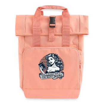 Livre rétro Conception de livre fille pour les lecteurs fréquents - Sac à dos Roll Top à deux anses - rose liberty - Devant