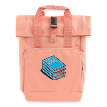 Bookworm Book Lover Funnier - Roll Top Backpack with Two Handles - chintz rose - Front