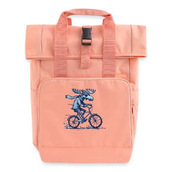 Design de vélo orignal pour les amateurs de vélo de route avec style - Sac à dos Roll Top à deux anses - rose liberty - Devant