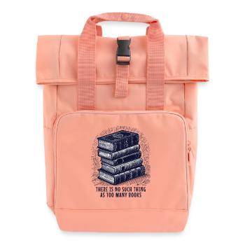 Buchclub motiv im retro buch - Rolltop Rucksack mit zwei Griffen - Chintzrosa - Vorne
