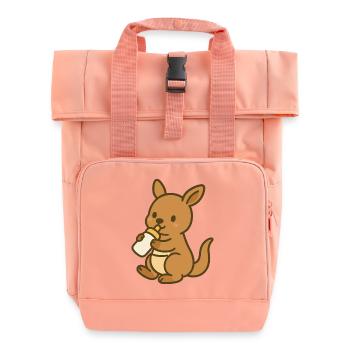 Milchzeit im Beutel - Rolltop Rucksack mit zwei Griffen - Chintzrosa - Vorne