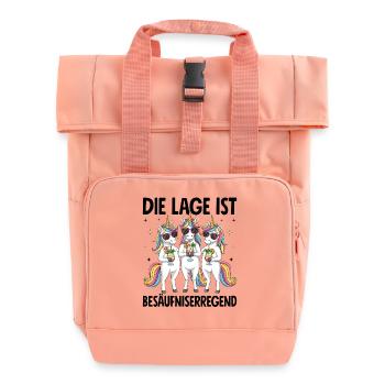 La situation est l’ivresse - Sac à dos Roll Top à deux anses - rose liberty - Devant