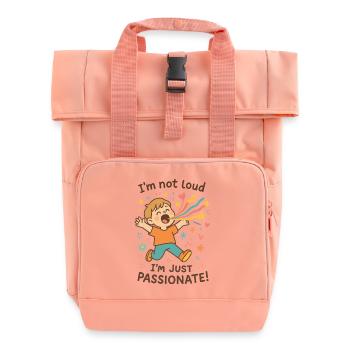 Je ne suis pas bruyant, je suis juste un enfant passionné de la maternelle - Sac à dos Roll Top à deux anses - rose liberty - Devant