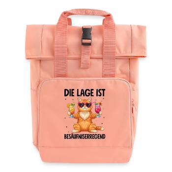 Die Lage Ist Besäufniserregend - Rolltop Rucksack mit zwei Griffen - Chintzrosa - Vorne