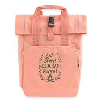 Eating Sleeping Bushcraft Repetition Prepper - Roll Top Backpack with Two Handles - chintz rose - Front