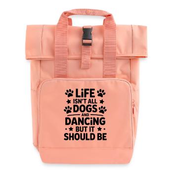 Danse Disant Chien Danse Drôle Dancing Cadeau - Sac à dos Roll Top à deux anses - rose liberty - Devant