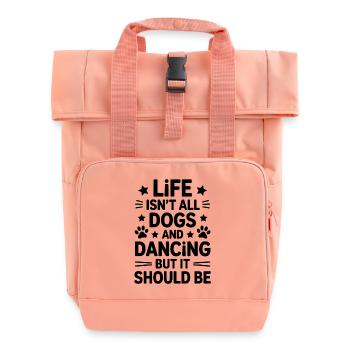 Danse Disant Chien Danse Drôle Dancing Cadeau - Sac à dos Roll Top à deux anses - rose liberty - Devant
