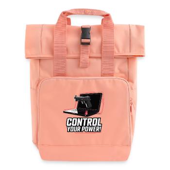 CONTRÔLEZ VOTRE PUISSANCE - Sac à dos Roll Top à deux anses - rose liberty - Devant