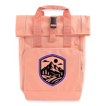 Mountains Nature Landscape - Roll Top Backpack with Two Handles - chintz rose - Front