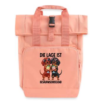Die Lage Ist Besäufniserregend - Rolltop Rucksack mit zwei Griffen - Chintzrosa - Vorne