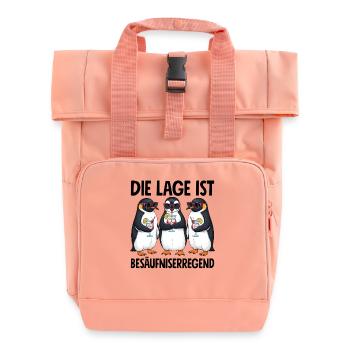 Die Lage Ist Besäufniserregend Pinguin - Rolltop Rucksack mit zwei Griffen - Chintzrosa - Vorne