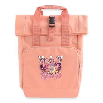 Karaoke Karaokesänger Vocals On Fleek - Rolltop Rucksack mit zwei Griffen - Chintzrosa - Vorne