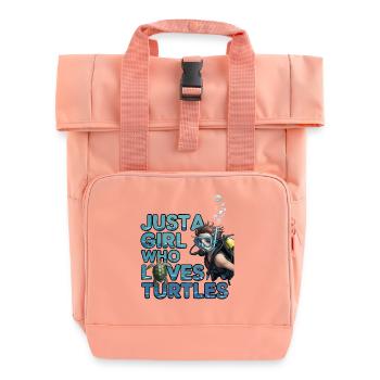 Just a Girl Who Loves Scuba Diving - Rolltop Rucksack mit zwei Griffen - Chintzrosa - Vorne