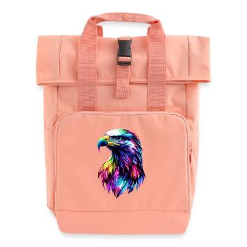 Aigle Pygargue à tête blanche Aigle royal Pygargue à queue blanche - Sac à dos Roll Top à deux anses - rose liberty - Devant