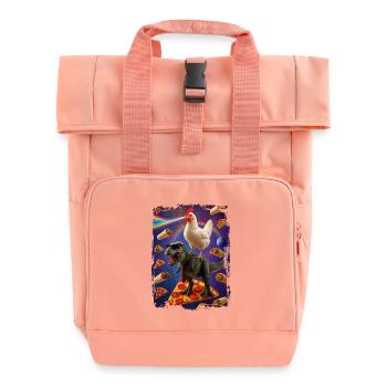 Galaxie des animaux heureux - Sac à dos Roll Top à deux anses - rose liberty - Devant