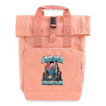 Scooter I'm Never Walking Again Electric Scooter - Rolltop Rucksack mit zwei Griffen - Chintzrosa - Vorne