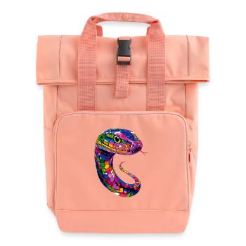 serpent, python, cobra, serpent à sonnettes, serpents - Sac à dos Roll Top à deux anses - rose liberty - Devant