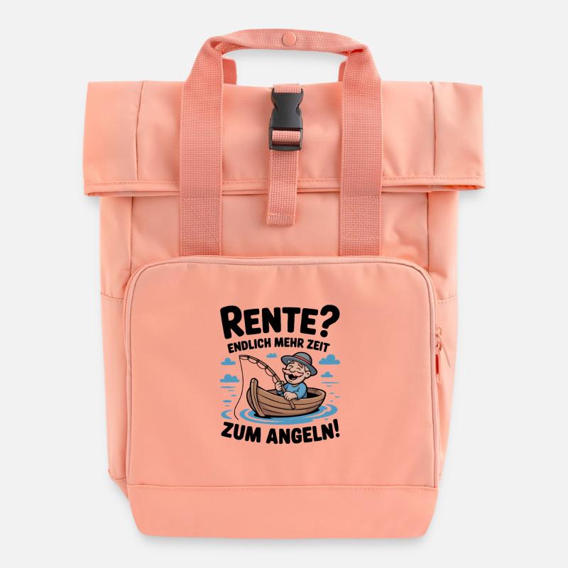 Cadeau de pêcheur Idée cadeau parfaite - Sac à dos Roll Top à deux anses - rose liberty