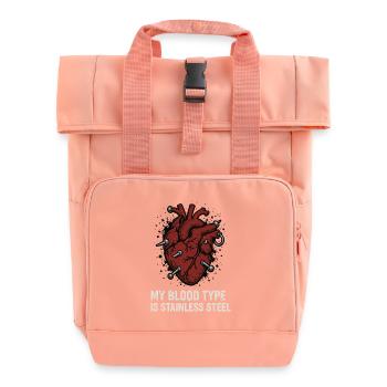 Piercing Addict Body Mod Enthusiast - Rolltop Rucksack mit zwei Griffen - Chintzrosa - Vorne