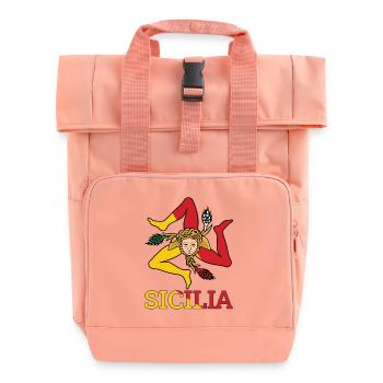 Sicilia Trinacria Drapeau sicilien Sicile - Sac à dos Roll Top à deux anses - rose liberty - Devant