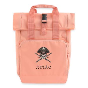 Pirate nerd avec des lunettes - Sac à dos Roll Top à deux anses - rose liberty - Devant