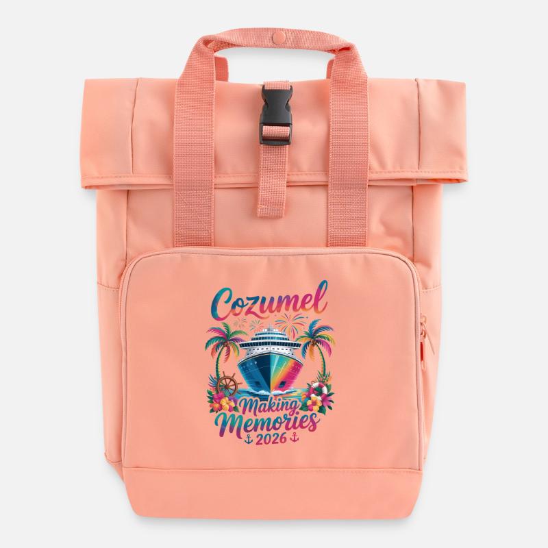 Cozumel Making Memories 2026 (Garantie du prix le plus bas) - Sac à dos Roll Top à deux anses - rose liberty