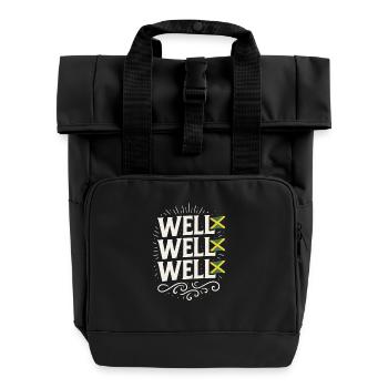 Well Well Well Jamaikanischer Gesang, lustiges Meme Jamaika - Rolltop Rucksack mit zwei Griffen - Schwarz - Vorne