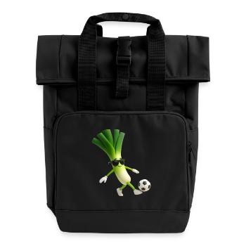 Leek Football - Roll Top Backpack with Two Handles - black - Front