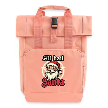 Heil dem Weihnachtsmann - Rolltop Rucksack mit zwei Griffen - Chintzrosa - Vorne