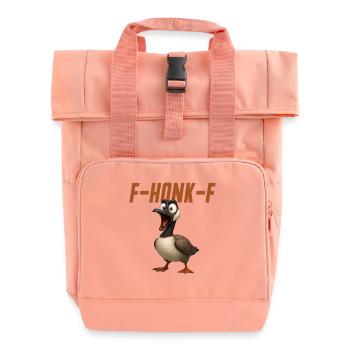F-Honk-F Gans Lustige Gans FHONKF F Honk F - Rolltop Rucksack mit zwei Griffen - Chintzrosa - Vorne