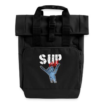 SUP - Rolltop Rucksack mit zwei Griffen - Schwarz - Vorne