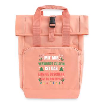 Mit mir verwandt zu sein einziges Geschenk - Rolltop Rucksack mit zwei Griffen - Chintzrosa - Vorne