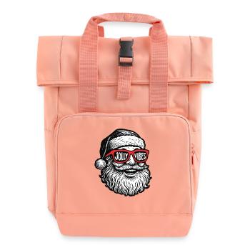 Jolly Vibes Santa Weihnachten Familie Urlaub Spaß - Rolltop Rucksack mit zwei Griffen - Chintzrosa - Vorne
