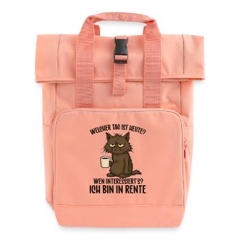 Rente Rentner Rentnerin Renteneintritt lustig - Rolltop Rucksack mit zwei Griffen - Chintzrosa - Vorne