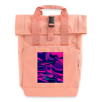 Holographic Flow - Dark Blue Purple Edition  - Rolltop Rucksack mit zwei Griffen - Chintzrosa - Vorne