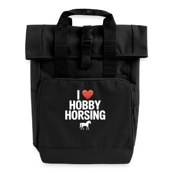 Hobby Horsing - Rolltop Rucksack mit zwei Griffen - Schwarz - Vorne
