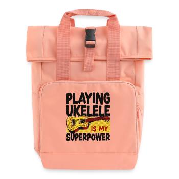 Hawaiian Ukulele Uke Playing - Rolltop Rucksack mit zwei Griffen - Chintzrosa - Vorne