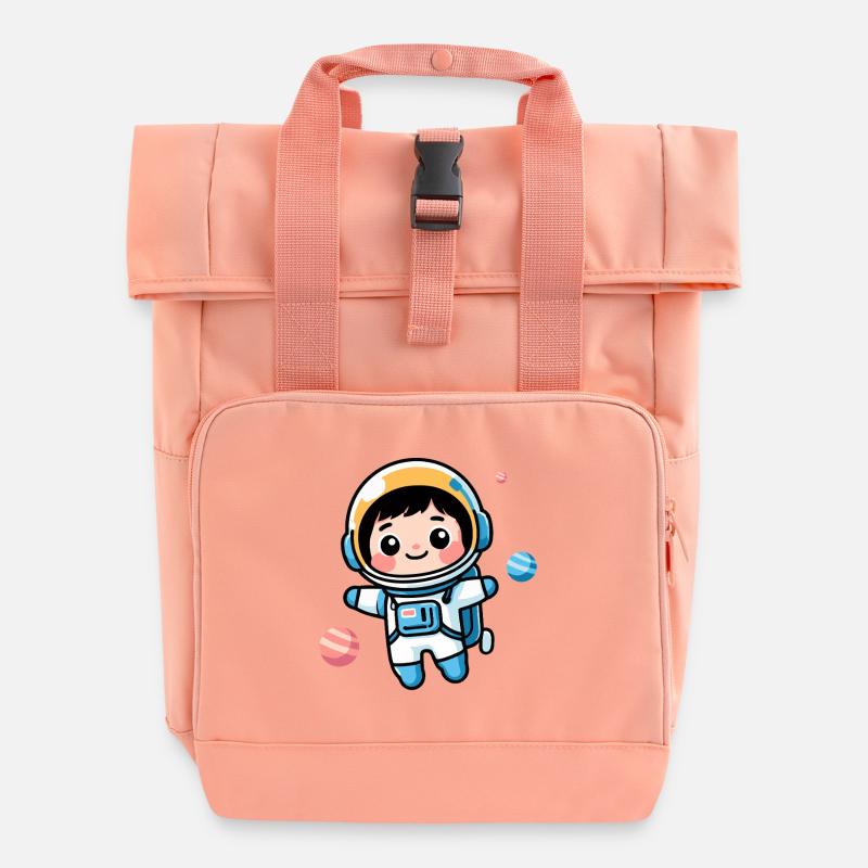 Petit Astronaute - Sac à dos Roll Top à deux anses - rose liberty