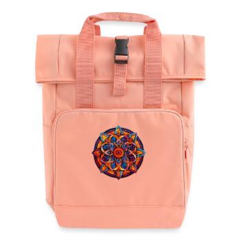 Kaléidoscope Mandala Couleur - Sac à dos Roll Top à deux anses - rose liberty - Devant
