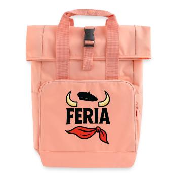 Féria - Pays Basque - Sac à dos Roll Top à deux anses - rose liberty - Devant