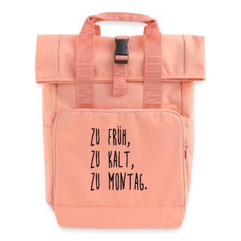 Trop tôt - trop froid - trop du lundi au lundi matin - Sac à dos Roll Top à deux anses - rose liberty - Devant