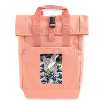 Seagulls steals Frieze Lustig - Roll Top Backpack with Two Handles - chintz rose - Front