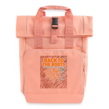 Back to the roots, analog seele digital - Rolltop Rucksack mit zwei Griffen - Chintzrosa - Vorne